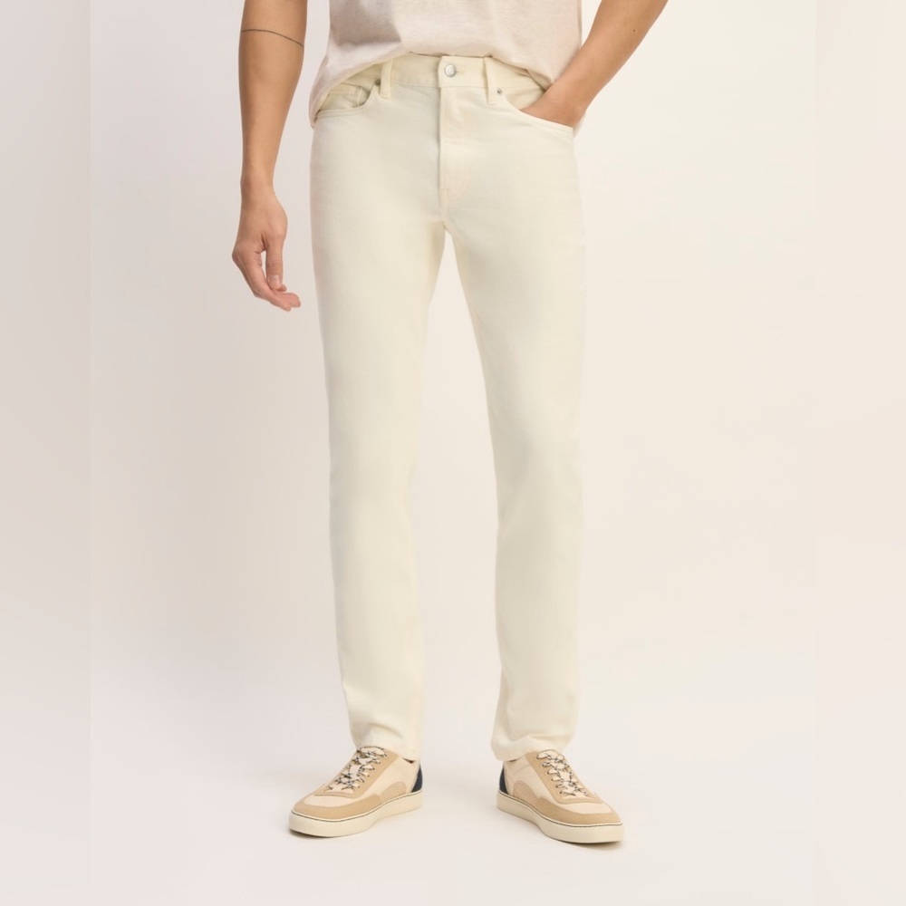 NWT Everlane Men’s  The Organic Cotton Slim Fit Denim Jean Bone 32x32 Khaki